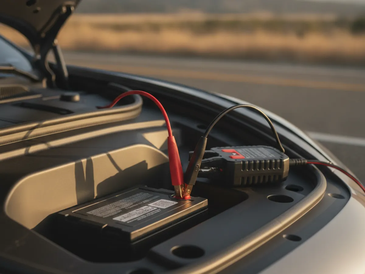 Tesla 12V Battery Jump support for an EV driver in Tampa Bay